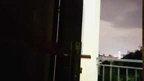 Flashing my foreskin penis on the apartment stairs. Opening the front door while naked