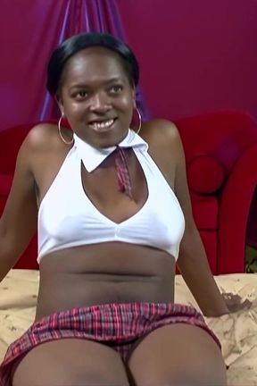 Hairy Armpits and Hairy Pussied Black Gal Fucked by a Big Black Cock