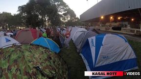 dnox brazil coloca ela para mama fuder durante o dia no acampamento