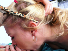 When breathtaking blonde Arya Fae arrived dressed as a