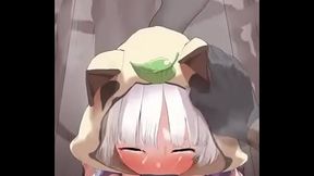 Garota de anime fazendo um boquete