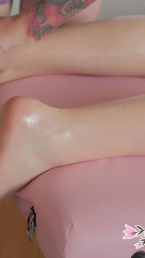 Blonde Trans Cozy Gams oiled massage happy ending