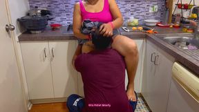 Lungi Cosplay Sex - Eating My Maid's Pussy - Intense Pussy Eating, Cunnilingus, Loud Moaning