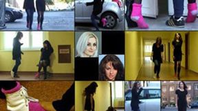 Vanessa & Hillary Sock Hopping To the Doctor and Divided by a Half Shoe