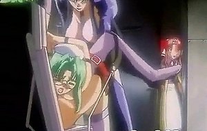 Tied hentai nurse intense strapon fucked