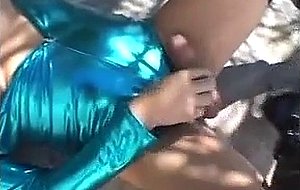 Sexy jesse flores solo outdoors