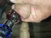 30 minutes of Edging Solo with Adult Toys: Foreskin Play, Dildo use, Fleshlight, Cum Eating Fun