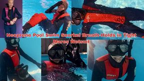 Neoprene Pool Swim Snorkel Breath-Holds in Tight Mares Wetsuit - MP4 720