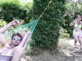 Large Natural Boobs Bare and Drilled Outdoors 5284