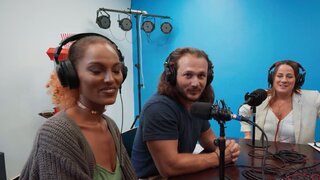 Hot blonde gets fucked before filming a new podcast