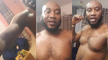 African Giantic erotic dance with broad chest and shoulders