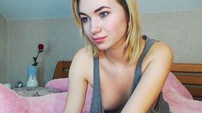 Cute Blonde and A Pink Teddy Bear - Small Hot Teen Moaning E1 HD