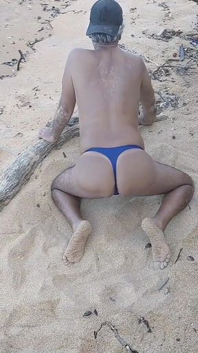 Ladysilva on the Beach Tanning Her Hot Ass in Bikini and Then Showing off Her Tanned Ass with Sexy Mark