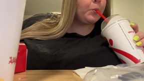 SSBBW Fast Food Dinner and Full Body Show