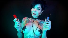 Hallows Eve Gothic Lips -HALLOWEEN, BLACK LIPS, GOTH, POV , KISSES, MAKEUP , LIP GLOSS