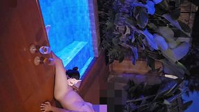 pinay best friend gives extemre blowjob on the pool [ deepthroat / rimming / cuminmouth / eating cum ]