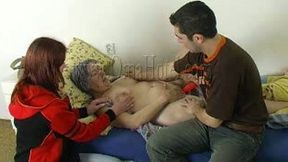 Naughty granny gets her fanny fucked with her sex toy