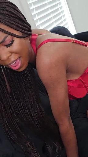 Creampie for Thin Big Tit Ebony Girl- Munro B
