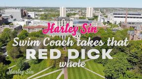 Swim Coach Takes that RED DICK Whole