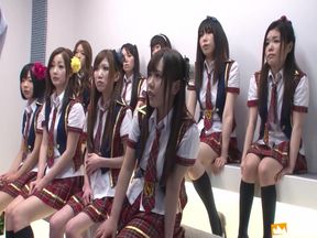 Japanese students get their hairy pussies satisfied and pumped in hot orgy