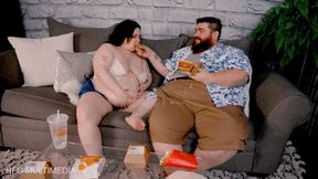 Aria BBW & Ryan Alexander: Fattening My BBW Wife - SSBHM Feeds Fat Wife Fast Food to Gain Weight - MP4 4k