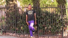 All in black sex for two black studs