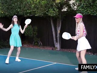 Pickleball Game Turned Into Sexy Foursome With Stepmom And Stepdaughter