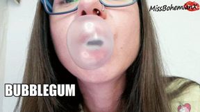 Chewing Bubble Gum and Making Bubbles in Your Face - WMV