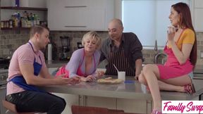 In a lustful swap family, everyone was fucking each other.