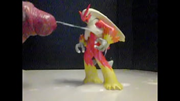 Blaziken figure slow-motion (Pokemon) (glitched video)