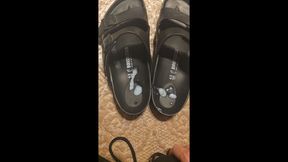 Cumming on my birkenstocks