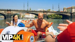Amateur. After fun on catamaran busty beauty sucking hunters dick in forest