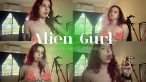 Sexy Topless Smoking | Alien Girl