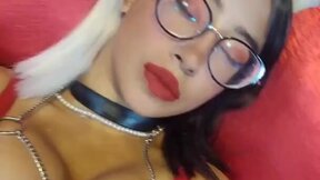 ”#whitehair #bigboobs #glasses”