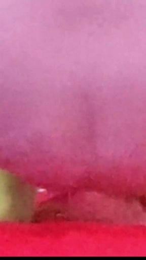 Cock Locked in Chastity While Anal Fucking a Big White Dildo