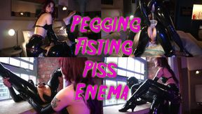 Anal&#x1F44C; Fisting, Strap-On Pegging, and Urine Enema with Mistress Vera Violette