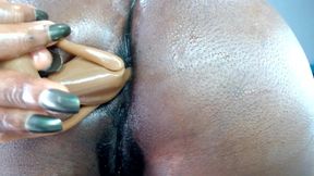 Ebony Slut Head Crushed and Shoved in Anal