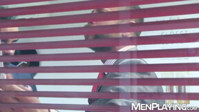 Hung Bulrog buries his heavy meat deep into suited hunk Logan Moore