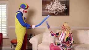 Blonde Brittany Andrews Sucks And Rides Clown Marcus London'_s Cock!