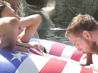 GenderXFilms - Booming Trans Chicks Pool Fuckfest ft Jade Venus, Brittney Kade N'Greater amount !!