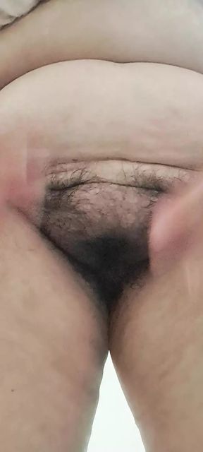 hairy fat pussy of mature milf