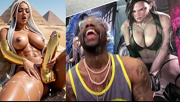 Beautiful Egyptian Transgender With A Hard Gold Girl Cock Cumming Near The Pyramids, AI Generated