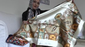 My Glossy Satin Scarves Are so Arousing! Lady Victoria Valente