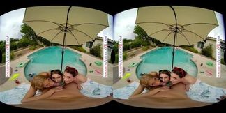 Naughty America Summer vacationing babes Khloe Kapri, Penelope Kay, and Sera Ryder hook up with th