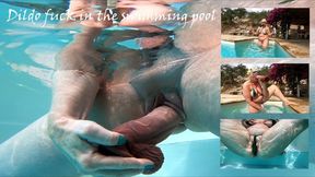 Dildo fuck in the swimming pool