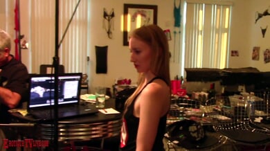 Abbey Rain and Eric John heat up the set with passionate CFNM sex behind the scenes