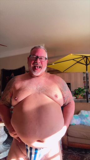 BIGGEST BELLY ON GRANDPA WITH HUGE BELLY