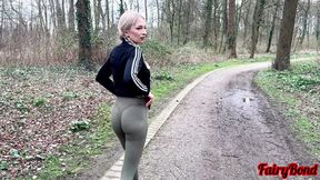 German Cutie rides stranger's cock and takes a creampie in the ass