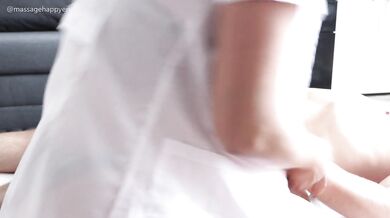 Perfect massage handjob with cum explosion