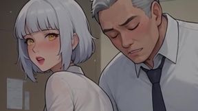 Waifu Amateur Teen POV Office Swimwear Tease &amp; Close-up Boss Blowjob (1m Tease)